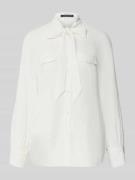 Luisa Cerano Hemdbluse mit Knopfleiste in Offwhite, Größe 34