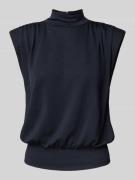 Windsor Top mit Stehkragen in Marine, Größe 44