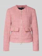 WHITE LABEL Blazer in Bouclé-Optik mit Rundhalsausschnitt in Rosa, Grö...