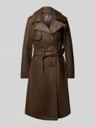 Guess Trenchcoat mit Taillengürtel Modell 'CARMEN' in Dunkelbraun, Grö...