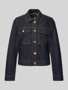 s.Oliver BLACK LABEL Regular Fit Jeansjacke aus Baumwoll-Mix in Dunkel...