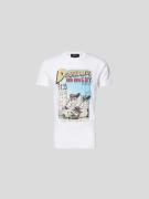 Dsquared2 T-Shirt mit Motiv-Print in Weiss, Größe L