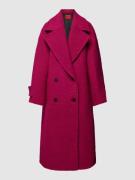HUGO Mantel mit Reverskragen Modell 'Maulolo' in Fuchsia, Größe 38