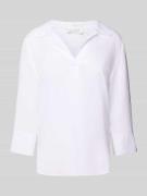 ETERNA Regular Fit Bluse aus Lyocell-Leinen-Mix mit 3/4-Arm in Weiss, ...