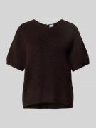 ICHI Strickpullover mit Rundhalsausschnitt Modell 'KAMARA' in Dunkelbr...