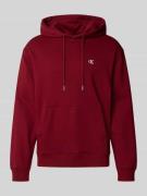 Calvin Klein Jeans Hoodie mit Kapuze in Bordeaux, Größe L