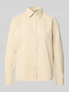 Gant Cordbluse mit Knopfleiste in Ecru, Größe 34