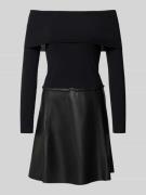 Liu Jo White Minikleid im Stufen-Look in Black, Größe L