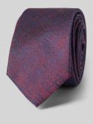 OLYMP Level Five Super Slim Seidenkrawatte mit Allover-Muster in Borde...
