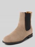 BOSS Chelsea Boots aus Rindsvelours Modell 'LYCIA_BOOTIE_SD' in Taupe,...