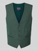 MCNEAL Slim Fit Weste mit Paspeltaschen in Gruen, Größe 54