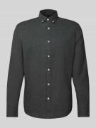 MCNEAL Regular Fit Freizeithemd mit Button-Down-Kragen in Dunkelgrau, ...