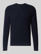 MCNEAL Strickpullover mit gerippten Abschlüssen in Marine, Größe XXXL