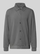 Lindbergh Regular Fit Sweatjacke aus Baumwoll-Mix in Mittelgrau, Größe...