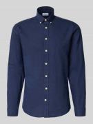 Lindbergh Freizeithemd mit Button-Down-Kragen in Dunkelblau, Größe XL