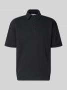 Lindbergh Oversized Poloshirt mit Polokragen und Label-Detail in Black...