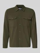 Lindbergh Hemdjacke mit Knopfleiste in Dunkelgruen, Größe L