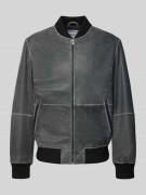 Jack & Jones Jacke in Leder-Optik in Anthrazit, Größe L