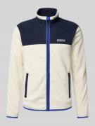 Napapijri Sweatjacke mit Label-Print in Offwhite, Größe M