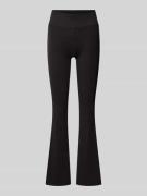 Review Flared Fit Leggins mit Viskose-Anteil in Black, Größe L