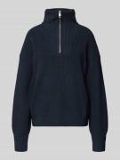 Jake*s Casual Strickpullover mit Troyer-Kragen in Dunkelblau, Größe XX...