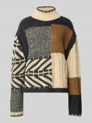 Jake*s Casual Strickpullover mit Zopfmuster in Ecru, Größe XL