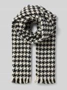 ICHI Schal mit Fransen Modell 'IAVANJAA' in Black, Größe 1