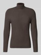 Antony Morato Super Slim Fit Rollkragenpullover mit gerippten Abschlüs...