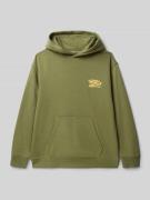 Quiksilver Oversized Hoodie mit Logo-Print Modell 'Salt Water' in Oliv...