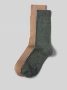 Jake*s Casual Socken mit Strukturmuster im 2er-Pack in Hazel, Größe 35...
