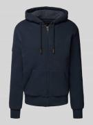 Superdry Sweatjacke mit Kapuze und Känguru-Tasche in Dunkelblau, Größe...