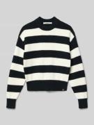 Garcia Strickpullover mit gerippten Abschlüssen in Black, Größe 140