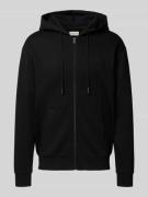 Tom Tailor Denim Regular Fit Sweatjacke aus Baumwoll-Mix in BLACK, Grö...