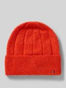 Tommy Hilfiger Beanie mit Woll- und Alpaka-Anteil in Orange, Größe 1