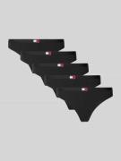 TOMMY HILFIGER String aus Baumwoll-Mix im 5er-Pack in Black, Größe L