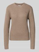 Tommy Hilfiger Regular Fit Pullover aus reiner Baumwolle in Taupe, Grö...