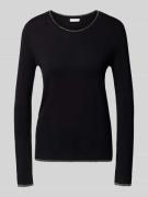 Liu Jo White Regular Fit Longsleeve aus Viskose-Mix mit Rundhalsaussch...
