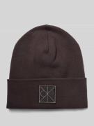 CK Calvin Klein Mütze aus Viskose-Mix mit Logo-Patch Modell 'Bea' in B...