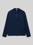 Tommy Hilfiger Teens Regular Fit Troyer aus reiner Baumwolle in Marine...