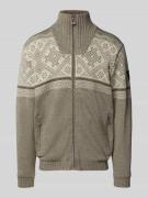 Dale of Norway Wolljacke mit Stehkragen Modell 'Hardanger' in Hellgrau...
