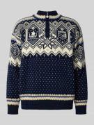 Dale of Norway Norwegerpullover aus Wolle mit Troyer-Kragen in Marine,...