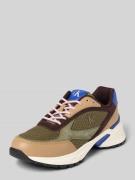 Calvin Klein Jeans Ledersneaker mit Label-Details in Khaki, Größe 40