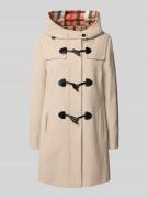 Gil Bret Dufflecoat mit Kapuze in Beige Melange, Größe 40