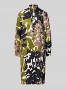 Milano Italy Knielanges Hemdblusenkleid mit kurzer Knopfleiste in Grue...