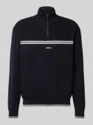 BOSS Green Regular Fit Troyer aus Baumwoll-Mix Modell 'ZONE' in Dunkel...