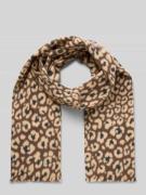 Codello Schal mit Allover-Animal-Print Modell 'Leo' in Mittelbraun, Gr...