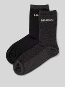 HUGO Socken aus Baumwoll-Mix im 2er-Pack Modell 'SHINY' in Black, Größ...