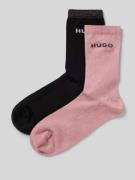 HUGO Socken aus Baumwoll-Mix im 2er-Pack Modell 'SHINY' in Altrosa, Gr...