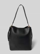 Seidenfelt Hobo Bag in Leder-Optik Modell 'Nelma' in Black, Größe 1