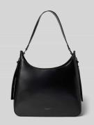Seidenfelt Hobo Bag mit Label-Detail Modell 'Arvaja' in Black, Größe 1